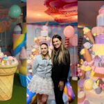 Com tema “Mundo dos Doces”, Tata Werneck comemora os 7 anos de Clara Maria com festa especial